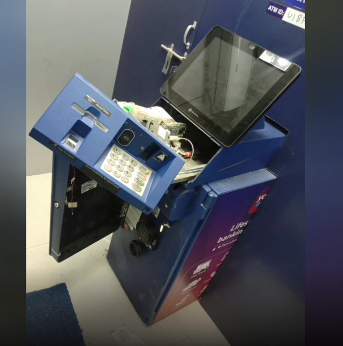 अंबाला नन्हेड़ा SBI ATM चोरी