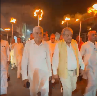 जगाधरी कांग्रेस मशाल जुलूस